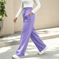 thumbnail image 6 of YuXingFu Womens Capri Pants for Women Dressy Straight Cigarette High Regular - Raw Hem Office Purple M, 6 of 8