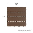 thumbnail image 4 of Pure Garden 6-Pack of Wood Plastic Composite Interlocking Deck Tiles, Brown, 4 of 8