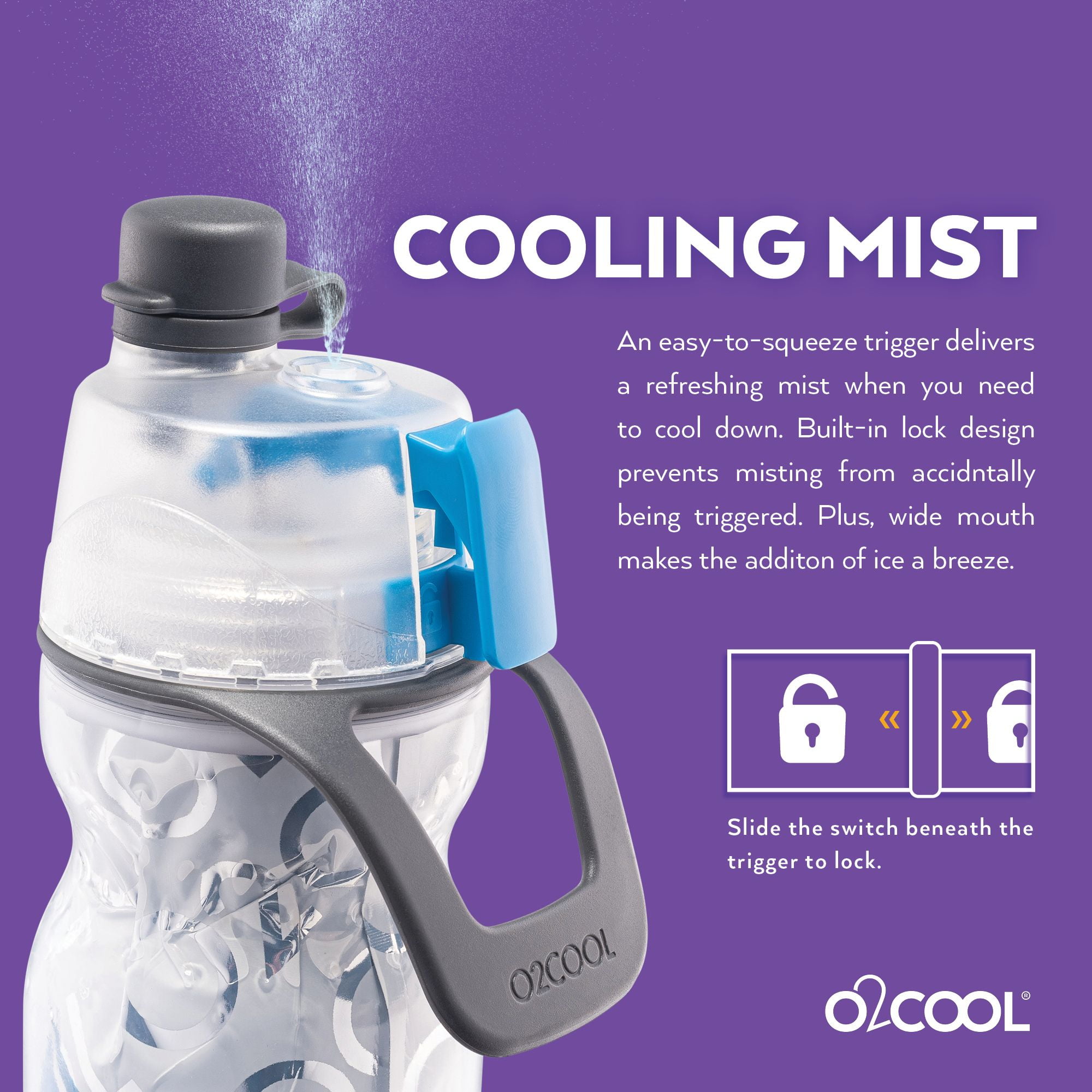 O2COOL Arcticsqueeze® Mist 'N Sip® Squeeze 20 oz., 2-in-1 Mist 'N