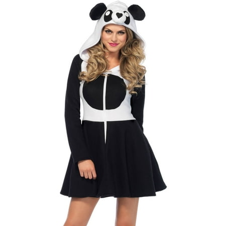 Leg Avenue Women's Cozy Cute Panda Dress, Xs, Black/White
