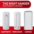 thumbnail image 6 of Command Sawtooth Picture Hanger, Holds 4 lbs, White, 3 Hangers, 6 Pairs Adhesive Strips, 6 of 13
