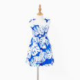 thumbnail image 2 of PatPat Family Matching Color Block Tee and Blue Leaf Pattern Shirred Top Strap Dress Sets, 2 of 4