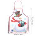 thumbnail image 2 of Delantal de cocina con temática navideña Mujeres Hombres Cena Fiesta Cocina Babero no tejido Decoración navideña, Muñeco de nieve Kearding HA000271-01B, 2 of 6