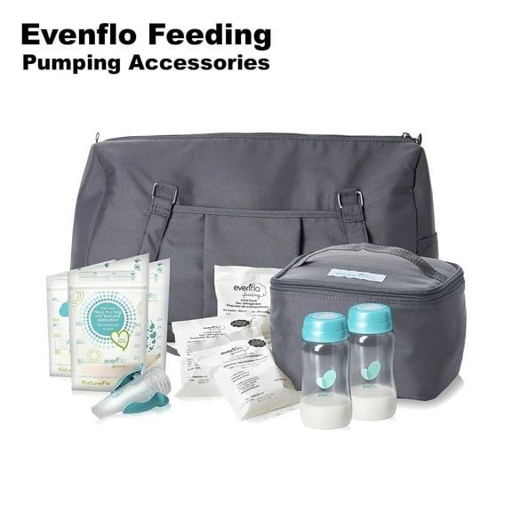 Evenflo Feeding Grey Pumping Accessories Tote - 33 Count, 1 Pack