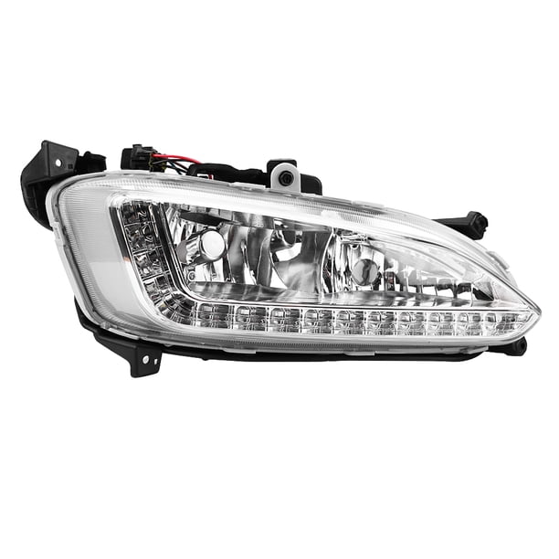 Luz De Circulación Diurna Para Coche, Cubierta De Lámpara Antiniebla DRL Para Santa Fe/IX45 2013-2015, Luces LED De Seguridad, Plástico ABS Blanco De Alta