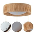 thumbnail image 3 of C Cattleya 14.25” Farmhouse 3CCT LED Flush Mount Ceiling Light with Paper Rope Shade, 3 of 8
