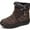 brown, variant on FDSKWKY Womens Winter Snow Boots: Comfortable Warm Fur Lined Zipper Outdoor Waterproof Non Slip Boots