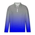 thumbnail image 4 of Blusa y camisa de manga larga con cuello vuelto para hombre, blusa informal con cremallera y estampado sin localización, blusa para hombre, 4 of 4