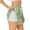 White, variant on Cute Frog Printed 2 in 1 Women's Workout Shorts for Athletic Gym Running Shorts with Phone Pockets-Medium