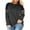 2863 Dark Gray, variant on Plus-Size Tops for Women Raglan Long Sleeve Color Block Striped T-Shirts Crewneck Blouse Purple