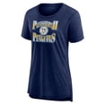 thumbnail image 2 of Women's Navy Pittsburgh Penguins Crash the Net Tri-Blend T-Shirt, 2 of 3