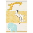 thumbnail image 2 of Unique Loom Whimsy Kids Collection Area Rug - Wildlife (3' 11" x 5' 11" Rectangle Ivory/Light Blue), 2 of 9