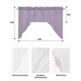 thumbnail image 5 of Purple Solid Color Swag Valances for Windows, Small Curtains Drapes, Aesthetics Contemporary Luxury Kitchen Window Curtains Over Sink Rod Pocket Window Treatment Valance for Bedroom/Bathroom 56"x36", 5 of 5