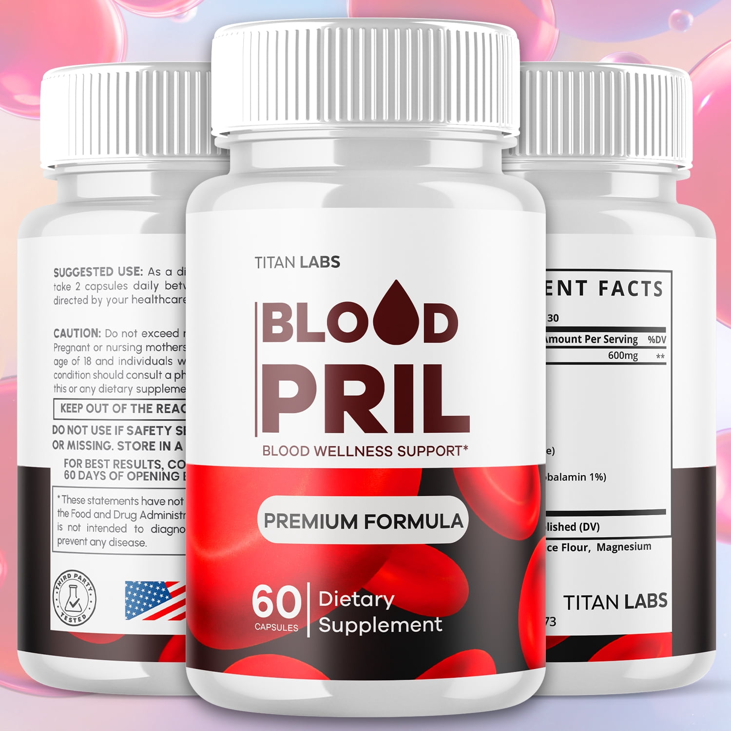 Bloodpril Advanced Formula Blood Support for Health and Wellness Blood Pril 120 Capsules