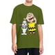 thumbnail image 3 of Camiseta para hombre, camisetas de Peanuts, Charlie Brown y Snoopy, camisetas de verano con dibujos animados de Harajuku, camisetas estéticas de algodón de talla grande, 3 of 5