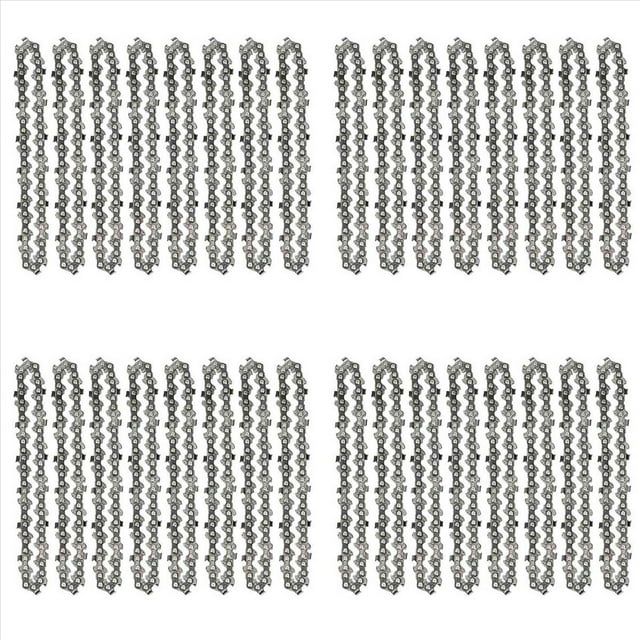 40 Pcs 4 Inch Mini Steel Chainsaw Chain Electric Pruning Saw Accessory Garden Tool Replacement,40 x Mini Chainsaw Chain