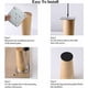 thumbnail image 5 of Juego de 4 patas de madera para muebles, patas de cama, patas rectas de 30 cm para mesa de centro, patas para muebles de cocina, acabado en nogal, con accesorios de instalación para sillón, mesita de, 5 of 5
