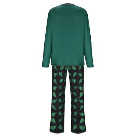 

NARABB Christmas Long Sleeves Women Printed Top+Pants Family Matching Pajamas Set