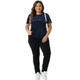 thumbnail image 3 of DARING DIVA Women's Plus Crew Neck Short Sleeve Tee Tops Velvet T-Shirt 4X Dark Blue, 3 of 6