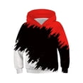 thumbnail image 4 of ZHOGXU Boys Patchwork Gradient Hooded Sweatshirt Long Sleeve Pullover Hoodie With Pocket For Kids Cool Streetwear,Red2,10-12 Years, 4 of 5