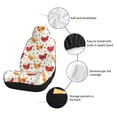 thumbnail image 6 of Pofeuu Colorful Flower Chickens Print Automotive Car Seat Covers Flat Cloth Full Set Seat Covers,Car Seat Covers front seats for Cars Trucks and SUVs-2 PCS, 6 of 9