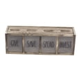 thumbnail image 4 of Fengbin Countertop Wall Mount Wooden Piggy Bank Rustic Four Compartment Money Saving Box Light Brown, 4 of 10