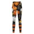 thumbnail image 2 of Gibobby Leggings Termicos Leggings cintura alta con estampado Halloween para mujer, pantalones de yoga, correr, Fitness diario（Negro， XXL), 2 of 4