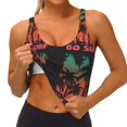 thumbnail image 4 of Kdxio Go Surfer Print Workout Crop Tank Top for Women Racerback Yoga Tank Tops Athletic Sports Shirts Exercise Undershirts, 4 of 9