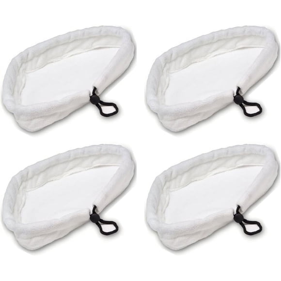 Durable Steam Cleaner Mop Pads, Safe For Hardwood Floors Micro Fibre Washer Cleaning, Ultra Soft And Absorbent Replacement Clothes Fit Perfectly Onto Compatible H2O Steam Mop, Reusable Cloth (4Pcs)