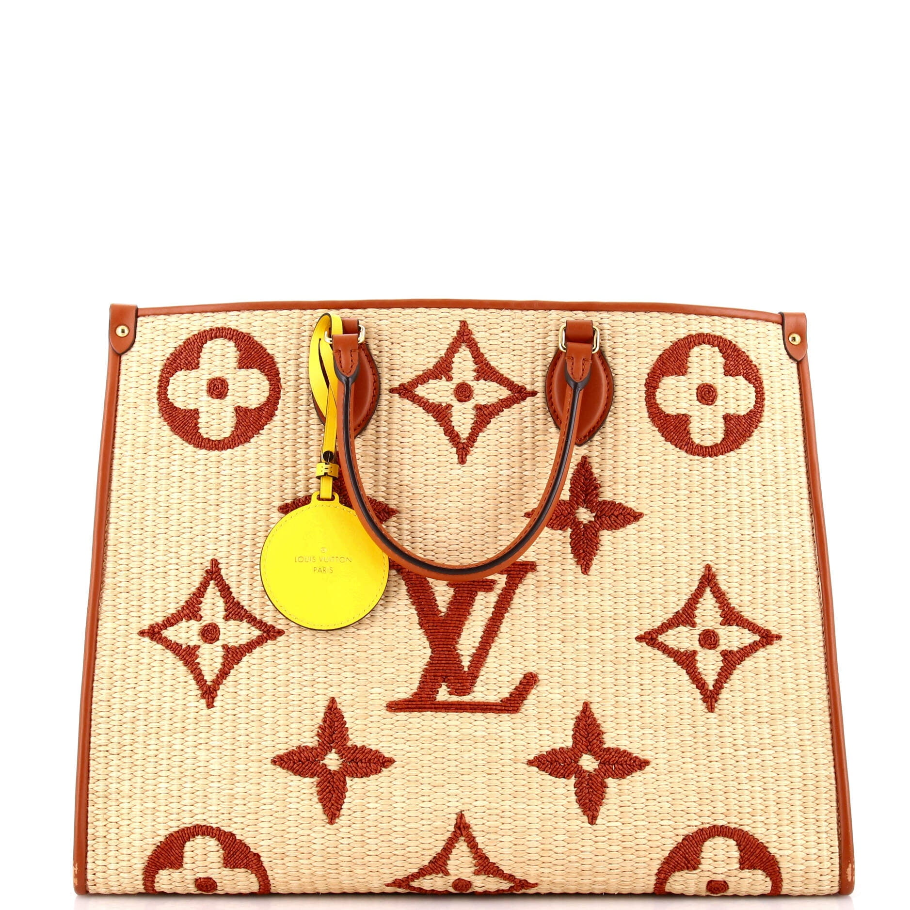 Pre-Owned Louis Vuitton OnTheGo Tote Monogram Giant Raffia GM By Rebag