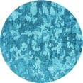 thumbnail image 1 of Ahgly Company Indoor Round Patterned Blue Dress Blue Area Rugs, 3' Round, 1 of 6