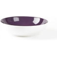 thumbnail image 7 of Stoneware Coupe Shape 18pc Dinnerware Set, Outside White + Inside Purple, 7 of 7