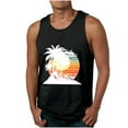 thumbnail image 2 of Dagegui Mens Tank Tops With Palm Tree Print Summer Sleevelees Round Neck Loose Fit Vest Casual Hawiian Vacation Travel Undershirt Big And Tall Muscle Tanks, 2 of 5