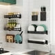 thumbnail image 3 of Estante de cocina montado en la pared, estante de acero inoxidable, plato, cuenco, organizador de almacenamiento de condimentos, estante de 2 cilindros sidaley LF0173-04B, 3 of 6