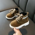 thumbnail image 2 of Xudanell Kids Shoes Winter Cotton Shoes for Boys Lace Toddler Boy Boots Leather Girls Childrens Boots Trend, 2 of 5