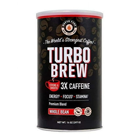 Rapidfire Turbo Brew Keto Coffee Beans, Whole Bean, 14 oz, 2 Pack