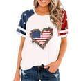 thumbnail image 1 of Top Plisado Gradiente de las Mujeres, Cuello de la Tripulación Manga Corta Blusa Suelta para el Hogar Y el Uso Diario, Ligera Túnica de Moda Casual, 1 of 2