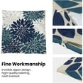 thumbnail image 5 of Navy Blue White Pillow Covers 18x18 Set of 2, Summer Dahlia Floral Decorative Throw Pillows Linen Geometric Flower Modern Style Cushion Pillow Covers for Sofa Couch Outdoor Decor, 5 of 6