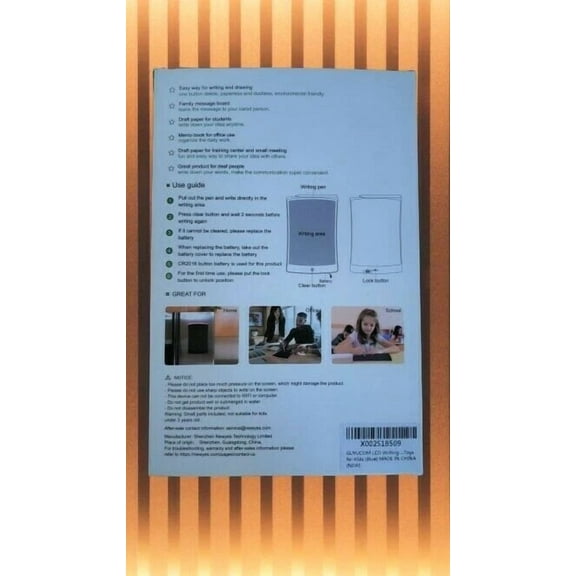RHEA- Lcd Writing Tablet 10 Inch Electronic Graphics Drawing Pads Drawing Boar...