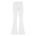 thumbnail image 3 of SNKSDGM Women's Plus Black Pants for Women Petite Plus Womens Dress Pants Tall Flare Womens Solid Color Large Folding Bottom Pants Sports Pants Elastic Bottom Pants Xl, 3 of 4