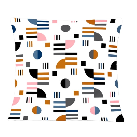 Designart Retro Abstract Design XI' Mid-Century Modern Throw Pillow - 12x20