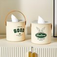 thumbnail image 2 of KUIZAP Round Toilet Roll Paper Container Living Room Bedroom Napkin Holder Home Toilet Paper Storage Desktop Tissue Box Dustproof(A), 2 of 6