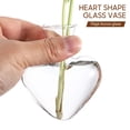 thumbnail image 2 of SHISUYAN 1Pc Heart Vase Hydroponics Planter Green Plant Container Flower Arrangement with Wooden Rack (Retro), 2 of 8