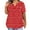 Red, variant on Scyoekwg Womens Casual Short Sleeve Tops V Neck Plus Size Tunic Tshirt Lightweight Trendy Polka Dots Print Loose Shirts Blouses (Red,XXL)