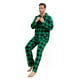 thumbnail image 4 of Apparonia Conjunto de Pijamas para Hombre Pijamas de Algodón con Cuello con Muescas para Hombre Ropa de Dormir de Manga Larga para Hombre con Bolsillos y Parte Delantera Fly Cuadros Verde Navidad XXL, 4 of 7