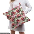 thumbnail image 5 of Ambesonne Floral Fabric by the Yard Upholstery, Rose Botanical Scene Plot, 10 Yards, Dark Coral and Army Green, 5 of 5