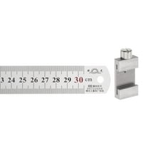 Uxcell Stainless Steel Ruler with Scriber Block 12" Metric Inch Ruler with 27mm Locating Vernier Slider, Silver Tone