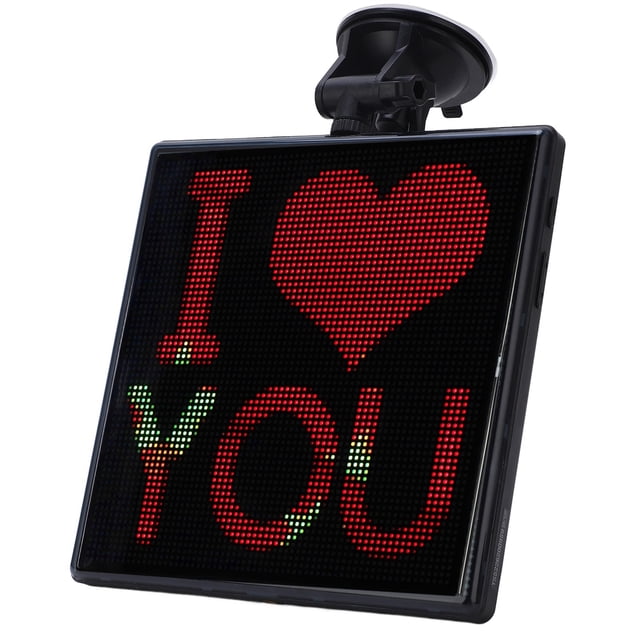 Pantalla LED interactiva, pantalla LED para automóvil, pantalla LED para ventana de automóvil con emoticonos, pantalla LED con píxeles, diseñada meticulosamente