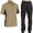 Khaki/Black, variant on Combo Pack, Cool Breeze Cook Shirt and Elastic Waist Chef Pants, Royal/Black, 3XL