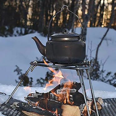 Outdoor Campfire Grill Stand Camping Tripod with Foldable Legs Camp Rack Cooking Tripod for Camping